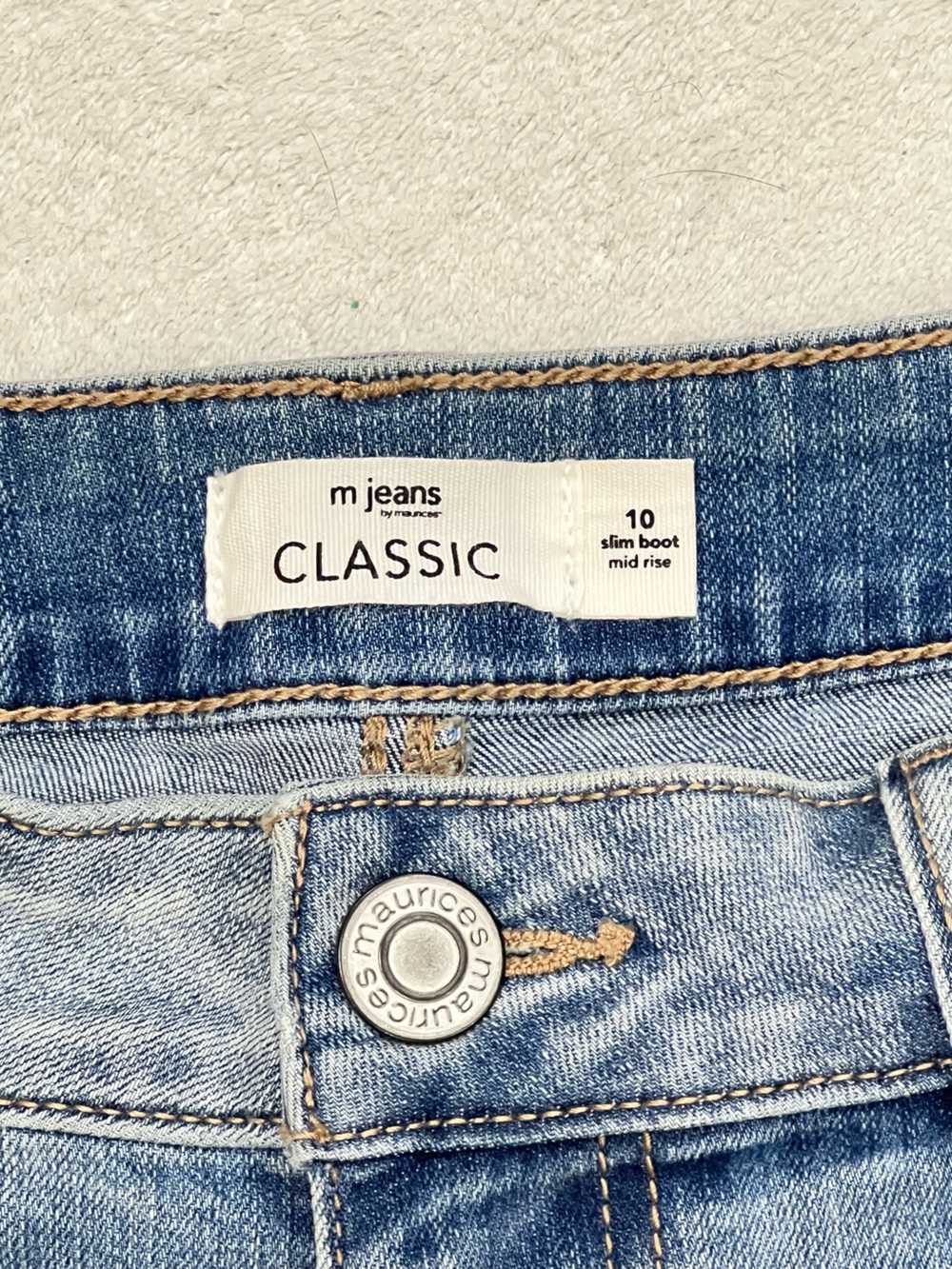 Maurices Classic Slim Boot Mid Rise m Jean in Medium Sandblast NWT Size 10 - Picture 4 of 10